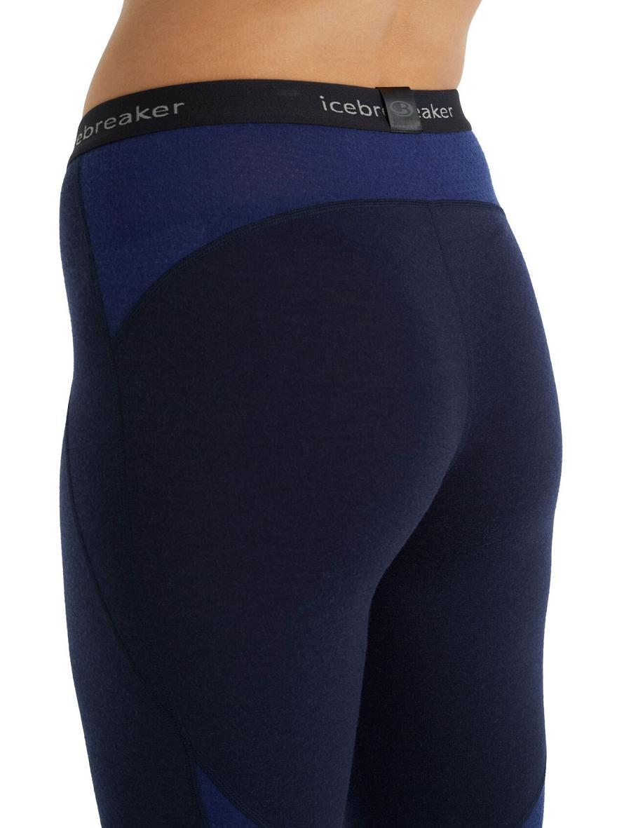 Women's Icebreaker BodyfitZone™ Merino 260 Zone Thermal Leggings Base Layers Midnight Navy / Royal Navy | CA 1040HAPK